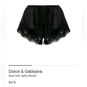 Dolce & Gabbana Black Silk Shorts